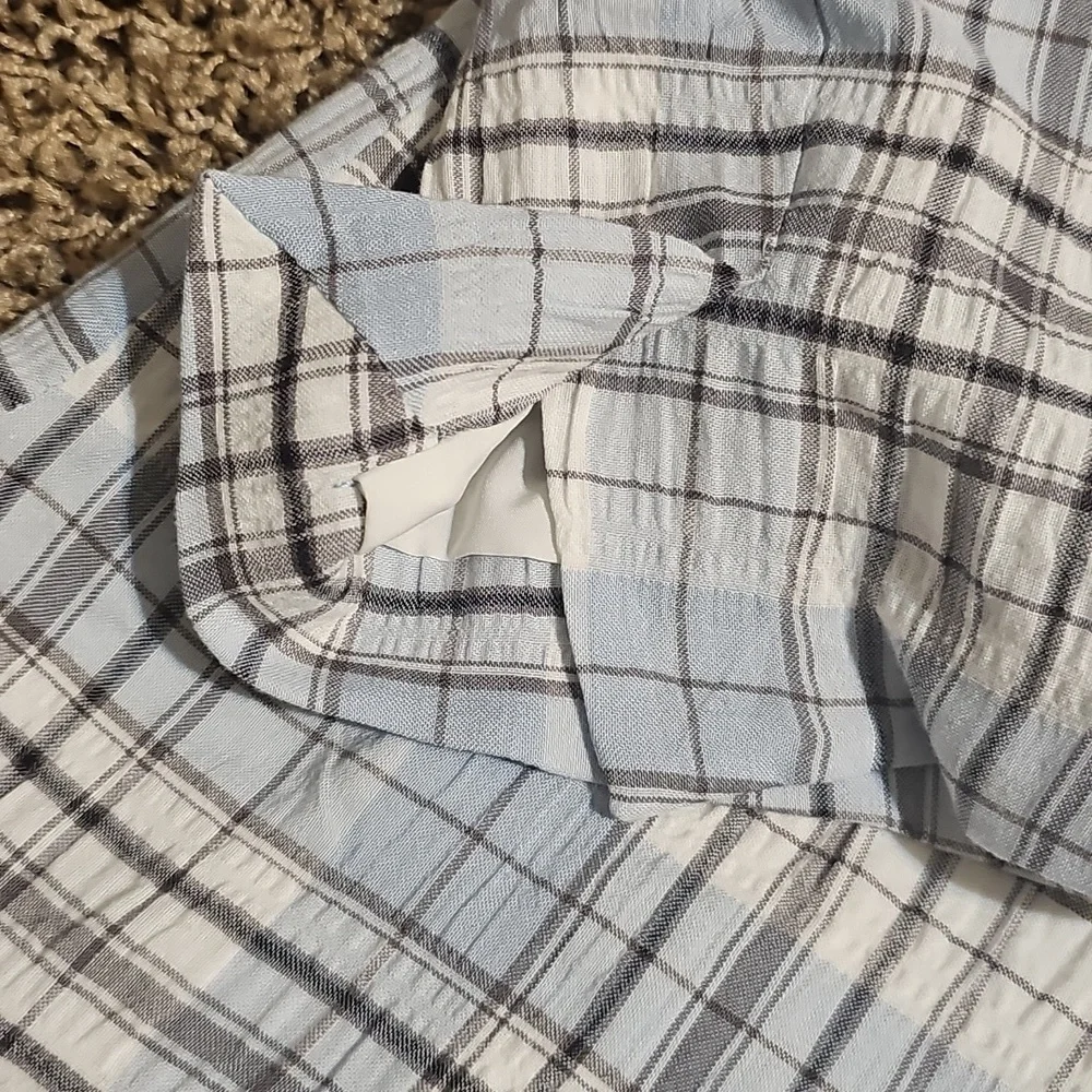 NWT Melrose and Market Blazer XL Lightweight Lined Plaid Seersucker Jacket - Picture 7 of 8